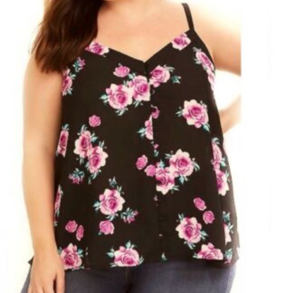 torrid Tops - Torrid Georgette Floral Cami Size 3x